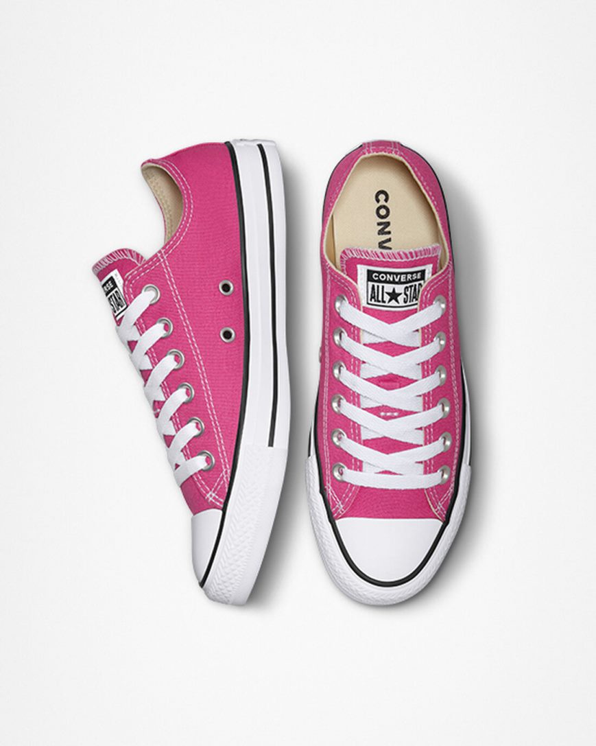 Tenisi Barbati Converse Chuck Taylor All Star Seasonal Color Fucsie Albi Negrii | RO LWCKF617